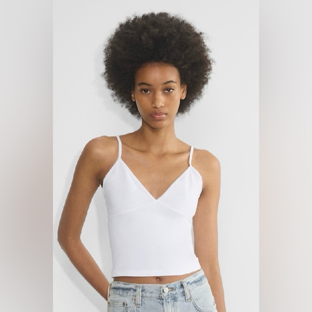 Sunday Best White V-Neck Tank Top